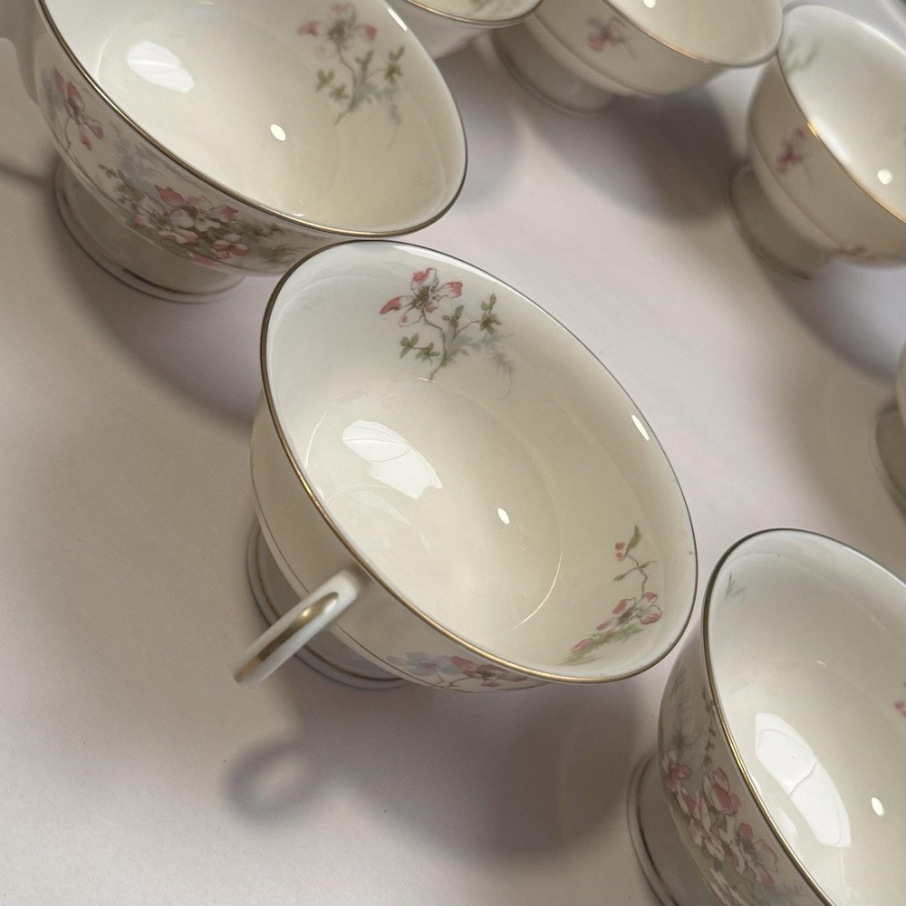 Set Of 8 Theodore Haviland New York "Apple Blossom" Tea Cups|Made In America